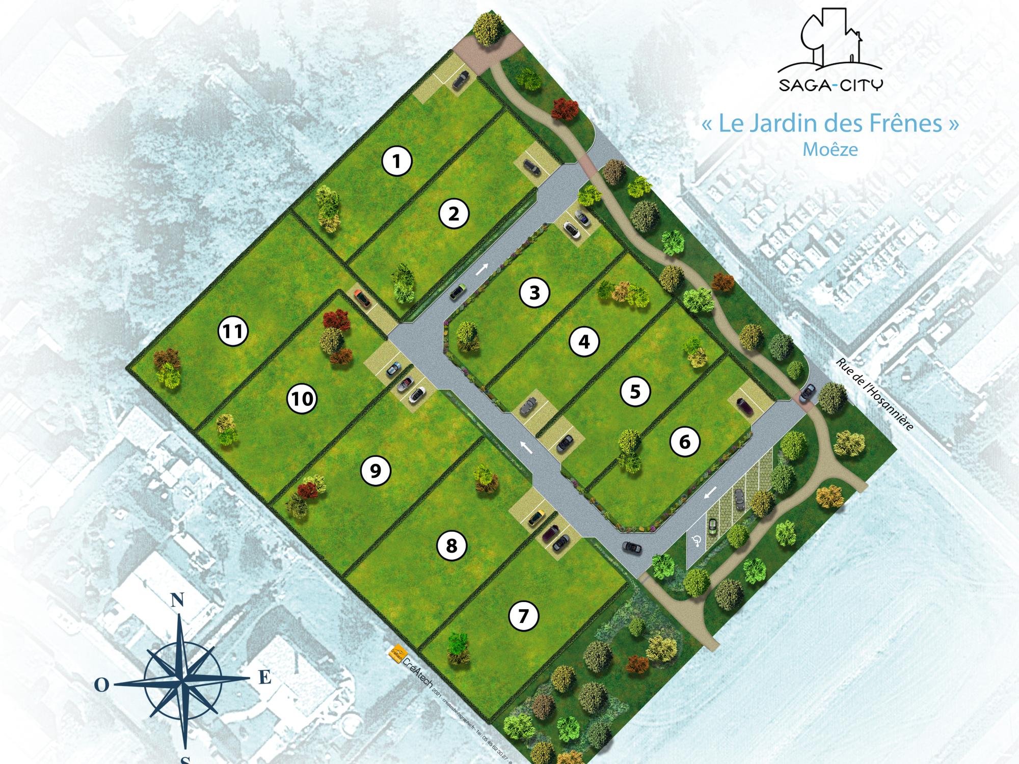 11 terrains à vendre libre de constructeur à Moëze Saga-City aménageur lotisseur